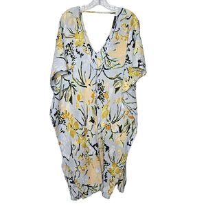 America & Beyond Boho Floral Kimono Cover Up Size XL